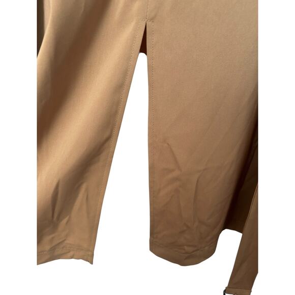 Glamorous Ladies Jacket Sm Camel Sleeveless Open Front Waterfall Draped Kimono - Picture 5 of 12